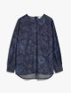 Темно-синя сорочка WEEKEND MAX MARA з квітковим принтом: фото - Invogue