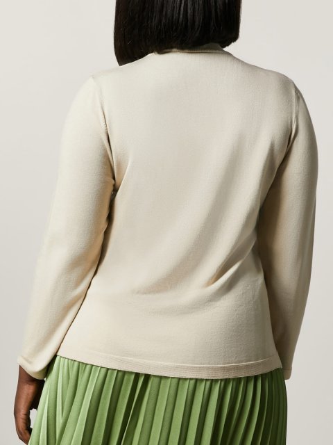 Кремовый свитер PERSONA: фото 2 - Invogue