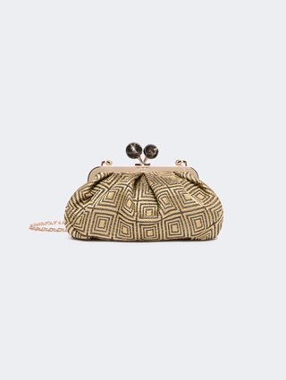 Жовта сумка Pasticcino Weekend Max Mara з льону та шовку: фото - Invogue