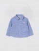 Синя сорочка EMPORIO ARMANI KIDS з бавовни: фото - Invogue