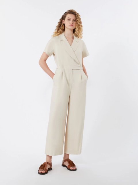 Бежевий комбінезон Weekend Max Mara з віскози та льону: фото 1 - Invogue