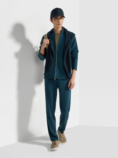 Темно-зелена кофта ZEGNA з вовни: фото 1 - Invogue