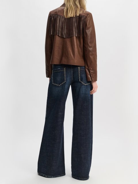 Темно-коричневая куртка Dorothee Schumacher с бахромой: фото 5 - Invogue