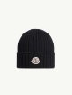 Чорна шапка MONCLER ENFANT з вовни: фото - Invogue