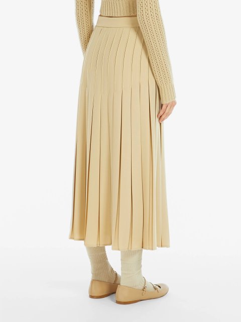 Кремова спідниця Max Mara плісирована: фото 2 - Invogue
