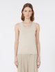 Бежевий топ WEEKEND MAX MARA з еластичної віскозної пряжі: фото 2 - Invogue