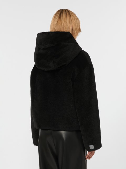 Чорна куртка MAX MARA з альпаки та вовни: фото 3 - Invogue