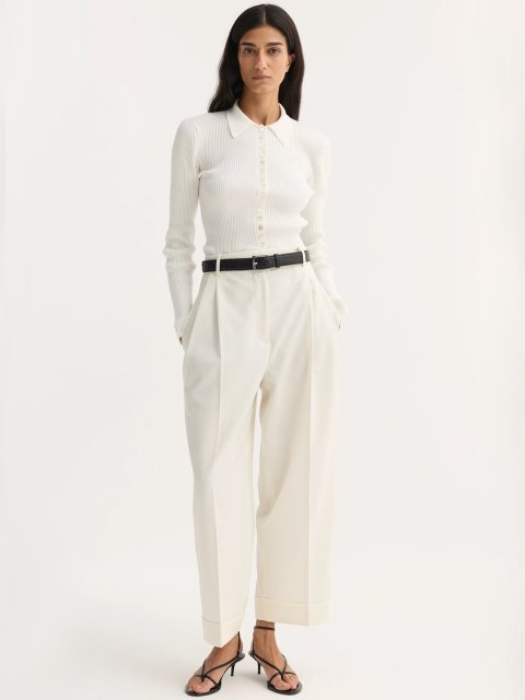 Білі брюки Róhe з суміші вовни: фото 1 - Invogue