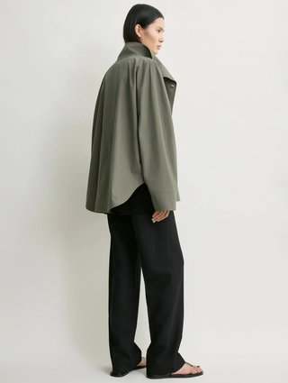 Куртка цвета хаки Toteme из хлопка и полиамида: фото 4 - Invogue