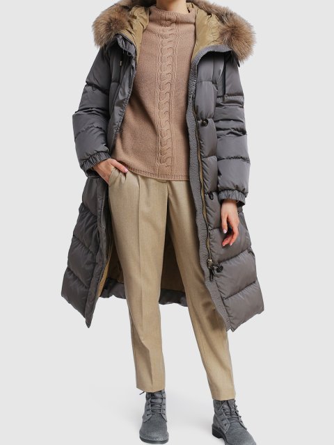 Серое пальто MAX MARA: фото 1 - Invogue