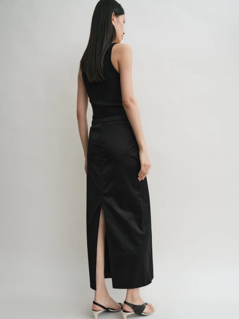 Черная юбка Totême прямого кроя: фото 3 - Invogue