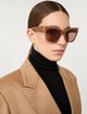 Темно-бежеві окуляри Max Mara з ацетату: фото 1 - Invogue