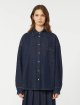 Темно-синя сорочка WEEKEND MAX MARA з бавовняного деніму: фото 2 - Invogue