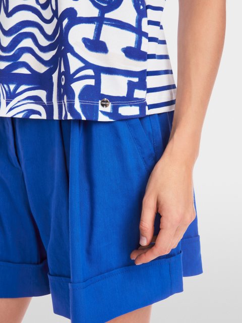 Синий топ Marc Cain с принтом: фото 6 - Invogue