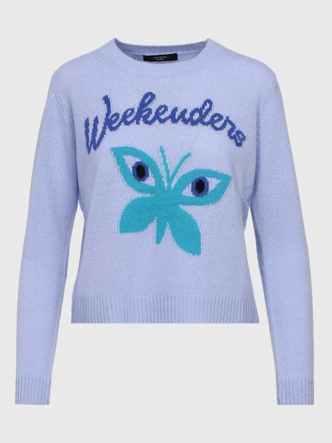 Голубой свитер WEEKEND MAX MARA: фото - Invogue