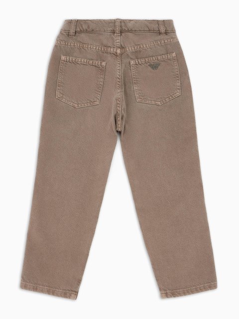 Бежевые джинсы Emporio Armani хлопчатобумажные: фото 2 - Invogue