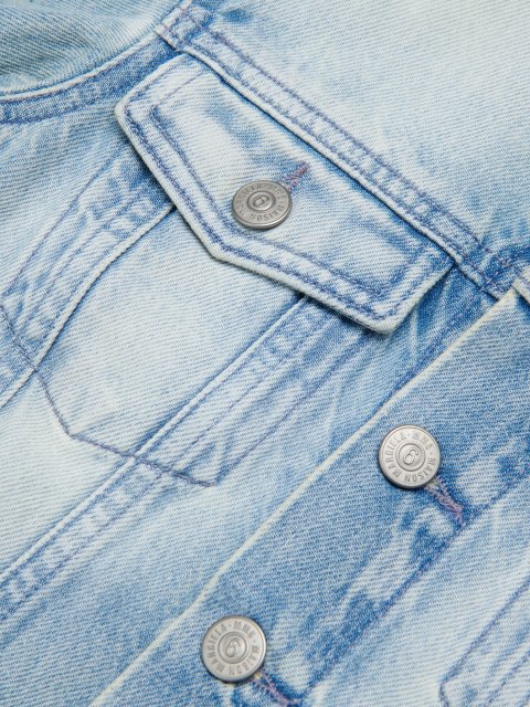 Денім синій куртка MM6 Maison Margiela з бавовни: фото 4 - Invogue