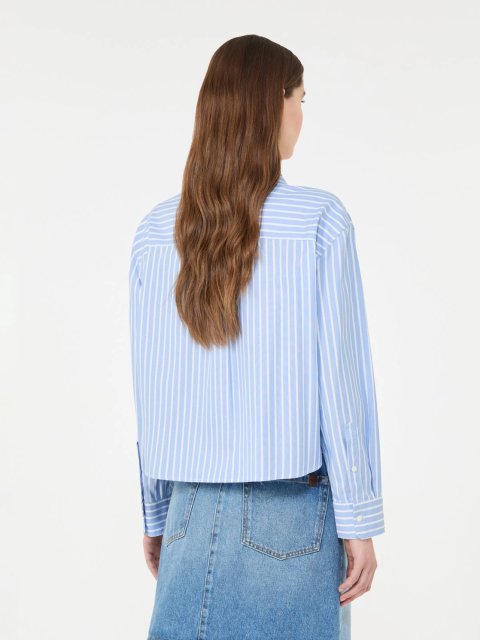 Блакитна сорочка WEEKEND MAX MARA з органічної бавовни: фото 3 - Invogue