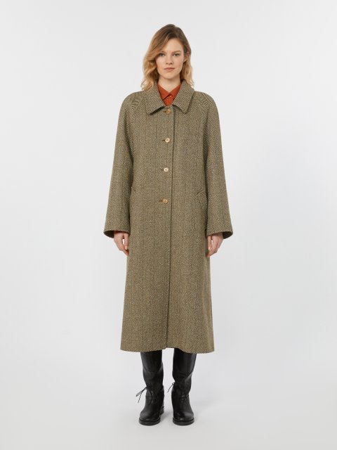 Темно-зелене пальто WEEKEND MAX MARA з вовни: фото 2 - Invogue