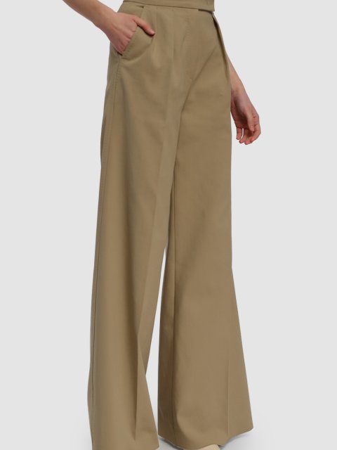 Кремовые брюки MAX MARA: фото 3 - Invogue