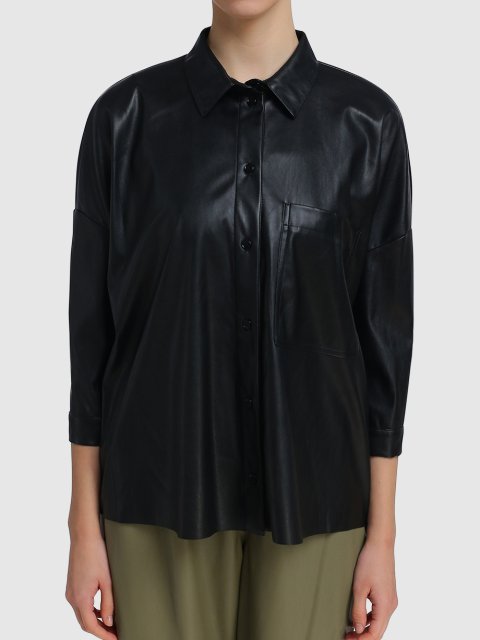 Чёрная рубашка MAX&CO: фото 3 - Invogue