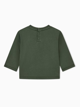 Темно-зеленый джемпер Emporio Armani из хлопка: фото 1 - Invogue