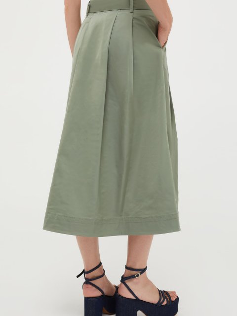 Спідниця міді кольору хакі MAX&CO : фото 2 - Invogue