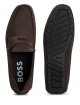 Коричневые мокасины BOSS: фото 3 - Invogue