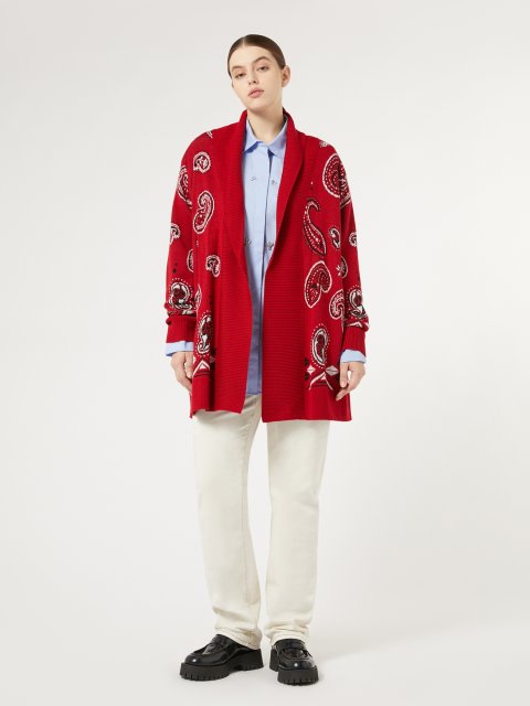 Голубая рубашка Marina Rinaldi украшена стразами: фото 3 - Invogue