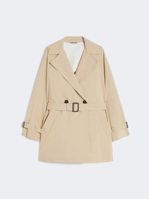 Бежевий плащ WEEKEND MAX MARA з водовідштовхувального полотна: фото - Invogue