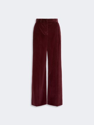 Бордові брюки Weekend Max Mara з бавовни: фото - Invogue