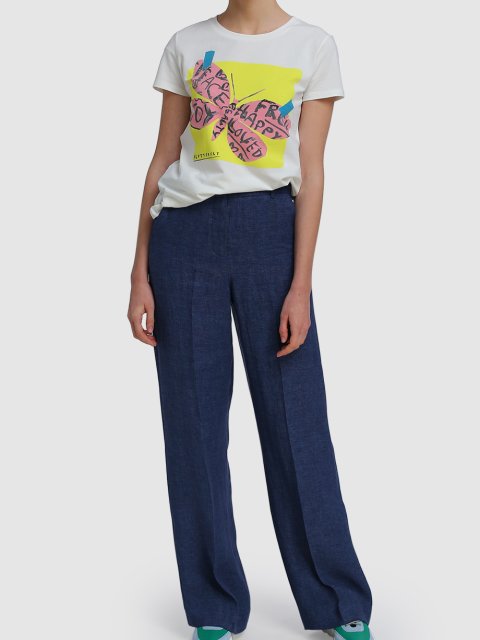 Тёмно-синие брюки WEEKEND MAX MARA: фото 1 - Invogue