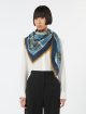 Блакитна хустка MAX MARA з принтом: фото 1 - Invogue