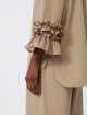 Темно-бежева сорочка MAX MARA з бавовняного попліну: фото 4 - Invogue