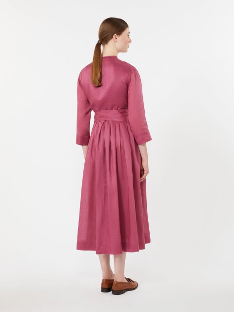 Малиново-рожева сукня Max Mara з рамії: фото 3 - Invogue
