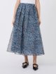 Блакитна спідниця з принтом Weekend Max Mara з шовку: фото 2 - Invogue