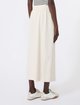 Молочная юбка Weekend Max Mara из лиоцелла и хлопка: фото 3 - Invogue