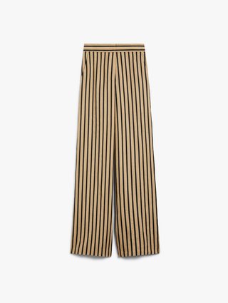 Брюки у смужку Max Mara з льону та бавовни: фото - Invogue