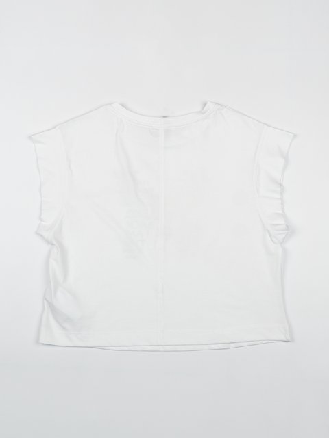 Белая футболка MONNALISA: фото 1 - Invogue