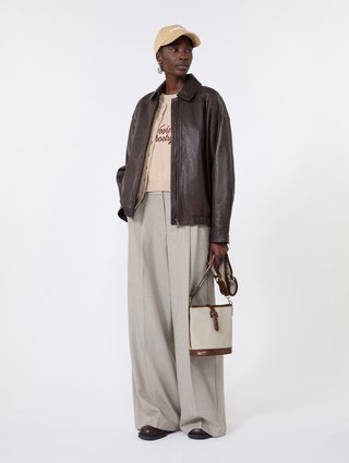 Світло-коричневі брюки Weekend Max Mara з вовни: фото 2 - Invogue