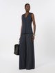 Темно-сині брюки в горох Max Mara з віскози та вовни: фото 1 - Invogue