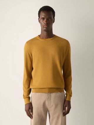 Жёлтый свитер ZEGNA из кашемира и шёлка: фото 1 - Invogue