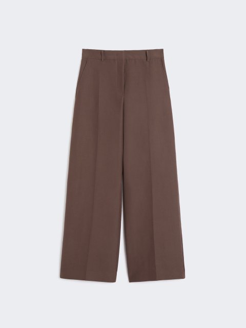 Шоколадные брюки WEEKEND MAX MARA палаццо: фото - Invogue