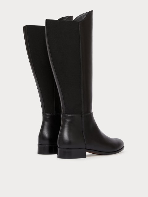 Черные сапоги Marina Rinaldi кожаные: фото 3 - Invogue