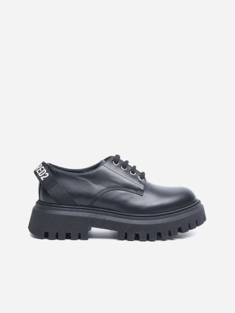 Чорні туфлі DSQUARED KID зі шкіри: фото - Invogue