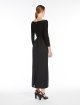 Чорна сукня Max Mara з попліну та джерсі: фото 2 - Invogue