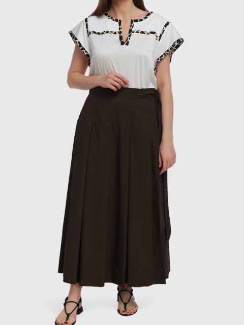 Коричневая юбка MARINA RINALDI: фото 1 - Invogue