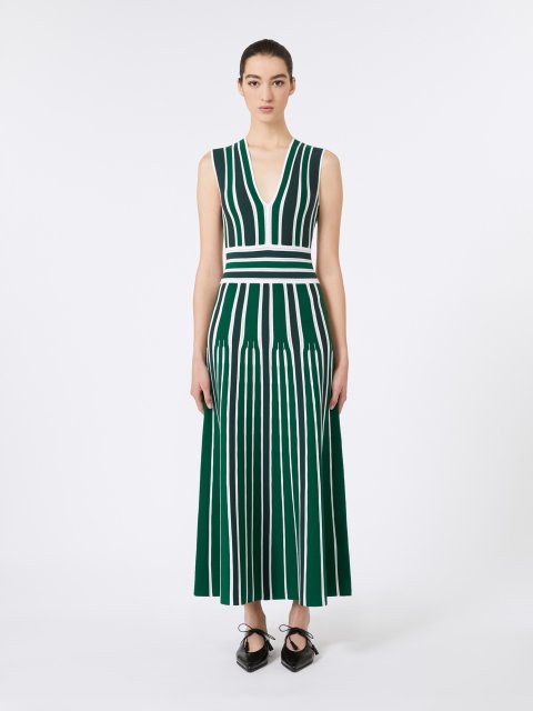 Зелена сукня MAX MARA з віскозної пряжі: фото 2 - Invogue