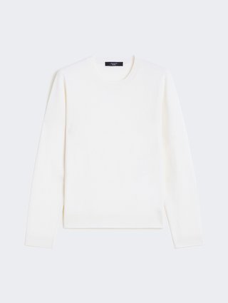 Білий светр WEEKEND MAX MARA з шовку та вовни: фото - Invogue