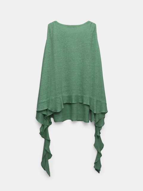 Зеленый топ Dorothee Schumacher с воланами: фото 1 - Invogue